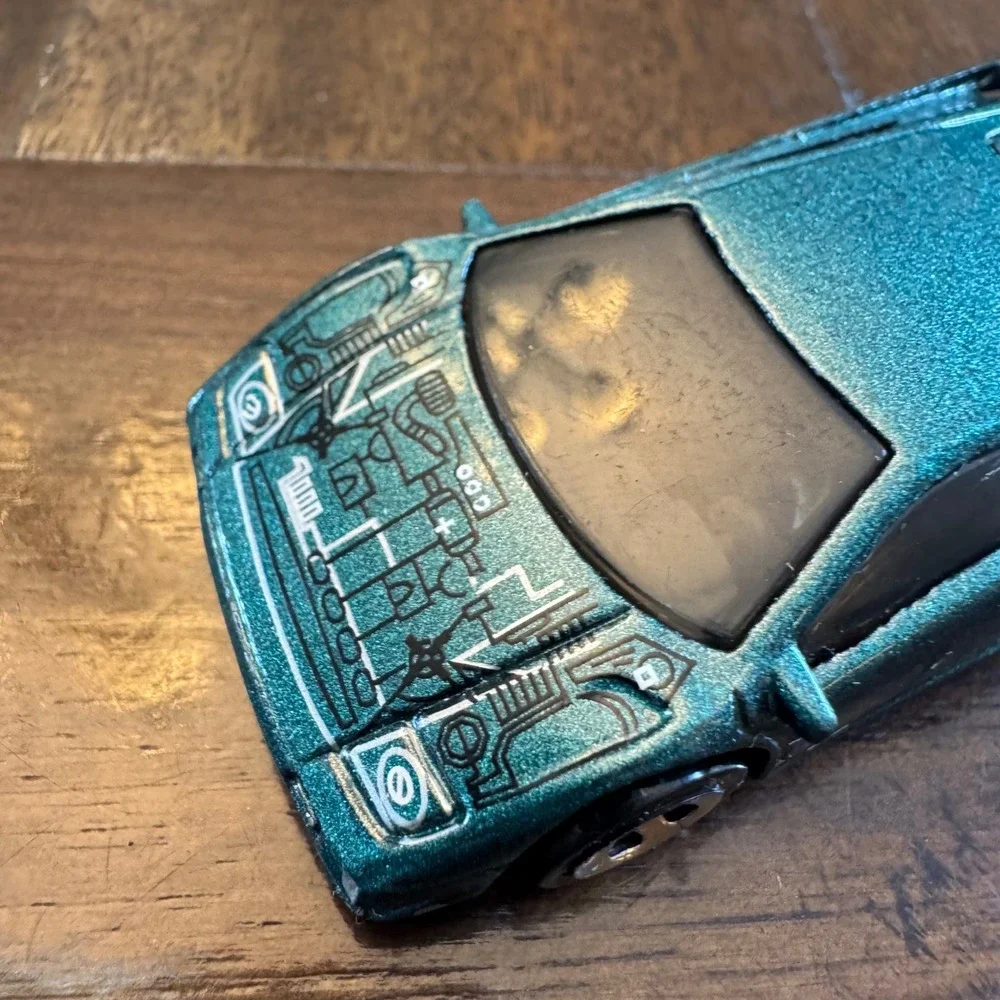 Hot Wheels Lamborghini Diablo 1990 Teal Metallic Circuit Board Graphics 1:64